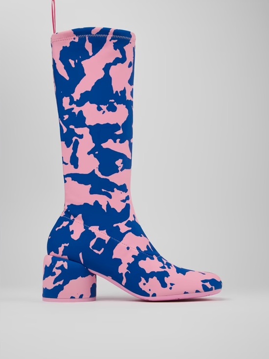Camper Shoes - Camper Niki Boot in Pink/Cobalt textile